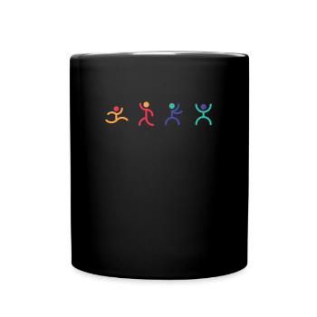 Sportlehrer Turnen Gymnastik Sport Trainer - Tasse einfarbig - Schwarz - Vorne