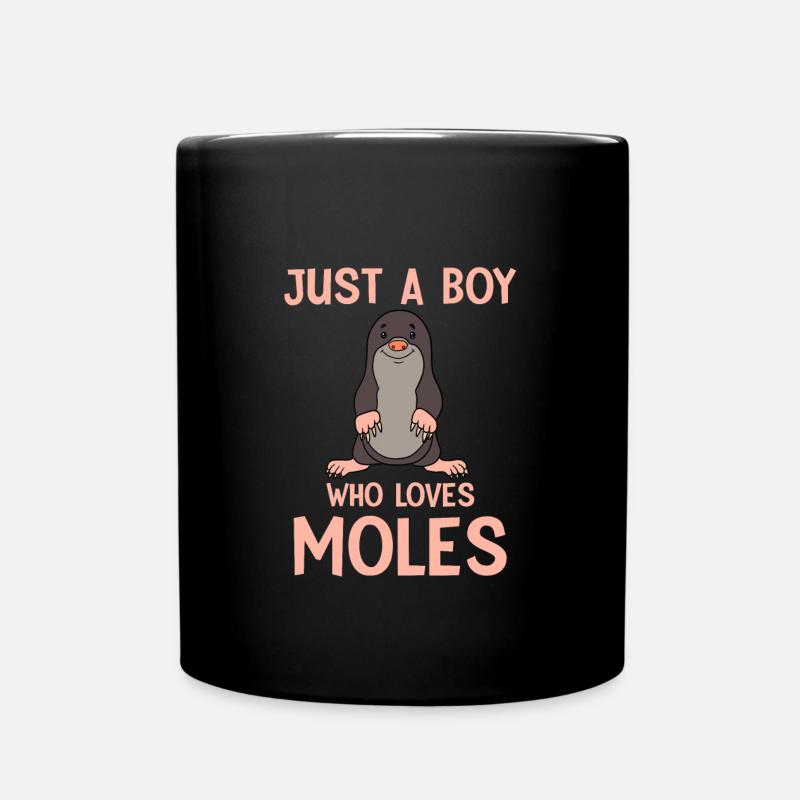 Süßer Maulwurf Junge Geschenk - Tasse einfarbig - Schwarz