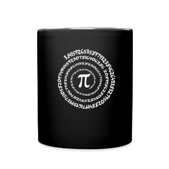 Pi Spiral Math Student Lehrer Pi Day Art Pi Pi - Tasse einfarbig - Schwarz - Vorne
