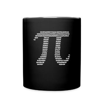 Pi Symbol Math Student Lehrer PI Nummer PI DAY PI - Tasse einfarbig - Schwarz - Vorne
