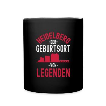 Heidelberg - Tasse einfarbig - Schwarz - Vorne