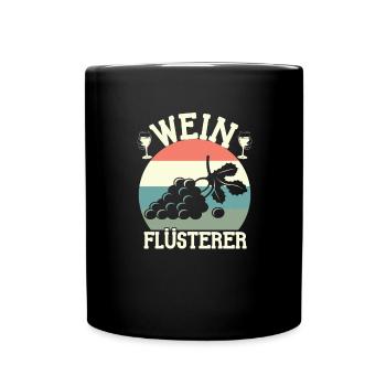 Wein Flüsterer witziges Winzer Design für Kelterer - Tasse einfarbig - Schwarz - Vorne