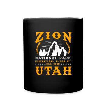 Zion National Park Utah USA Amerika - Tasse einfarbig - Schwarz - Vorne