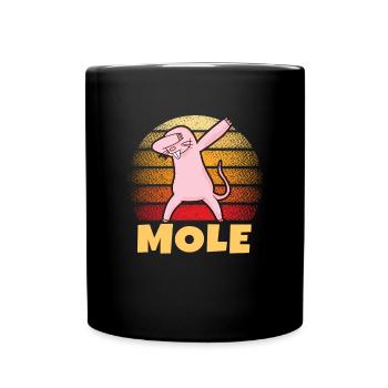 Dabbing Naked Mole Rat Geschenk - Tasse einfarbig - Schwarz - Vorne
