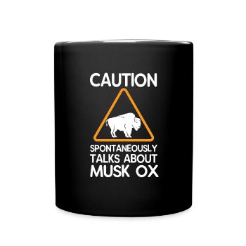 Dear Arctic Animal Musk Ox Gift - Full Colour Mug - black - Front
