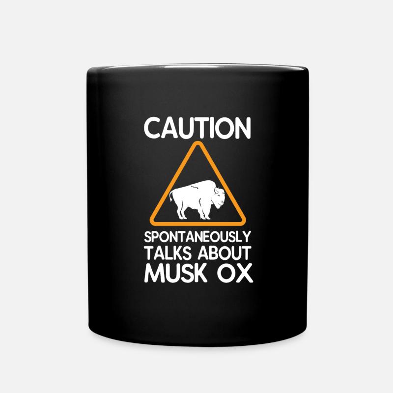 Dear Arctic Animal Musk Ox Gift - Full Colour Mug - black
