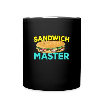 Sandwich Master Fast Food - Tasse einfarbig - Schwarz - Vorne
