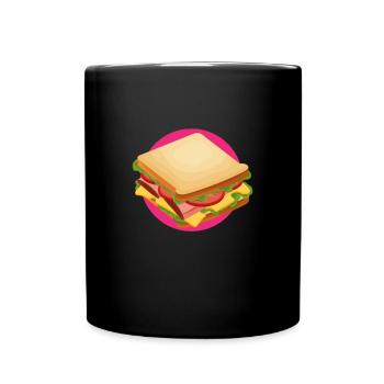 Sandwich Restauration rapide - Mug uni - noir - Devant