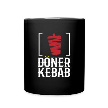 Doner Kebab Kebab Kebab skewer Rotisserie Snack - Full Colour Mug - black - Front
