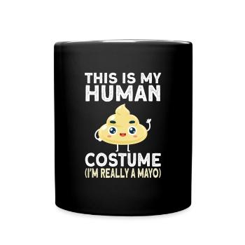 Cute mayonnaise costume gift - Full Colour Mug - black - Front