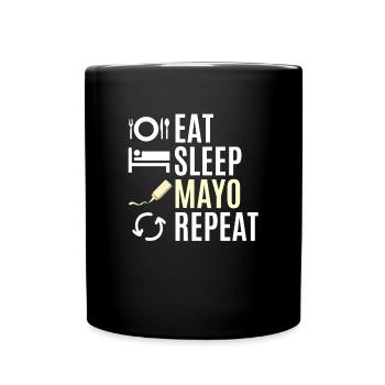 Eat mayonnaise gift - Full Colour Mug - black - Front