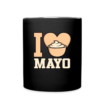 I Heart Mayo Gift - Full Colour Mug - black - Front