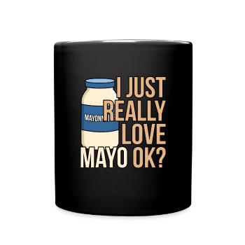 Mayonnaise bottle gift idea - Full Colour Mug - black - Front
