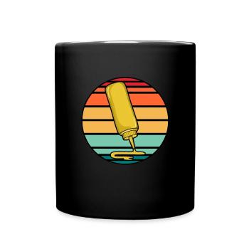 Eat mustard sauce squeeze gift - Full Colour Mug - black - Front