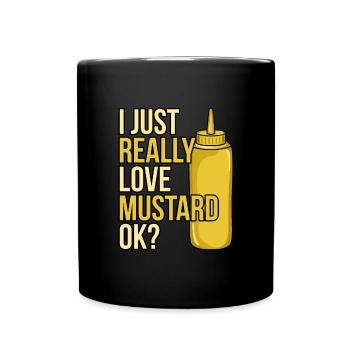 Mustard Sauce Bottle Gift - Full Colour Mug - black - Front