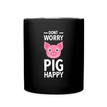Farm Pigs Farmer Piglet Animal Humor - Full Colour Mug - black - Front