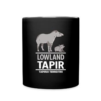 Lowland Tapire Animal Motif Tapir Family - Full Colour Mug - black - Front