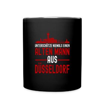 Düsseldorf - Tasse einfarbig - Schwarz - Vorne