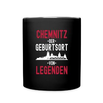 Chemnitz - Tasse einfarbig - Schwarz - Vorne