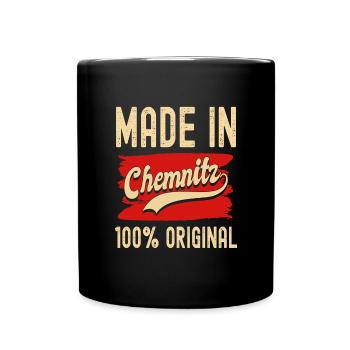 Chemnitz - Tasse einfarbig - Schwarz - Vorne