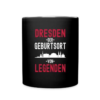 Dresden - Tasse einfarbig - Schwarz - Vorne