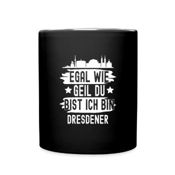 Dresden - Tasse einfarbig - Schwarz - Vorne