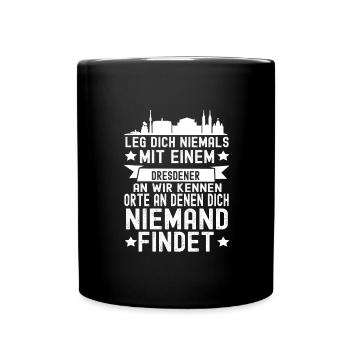 Dresden - Tasse einfarbig - Schwarz - Vorne