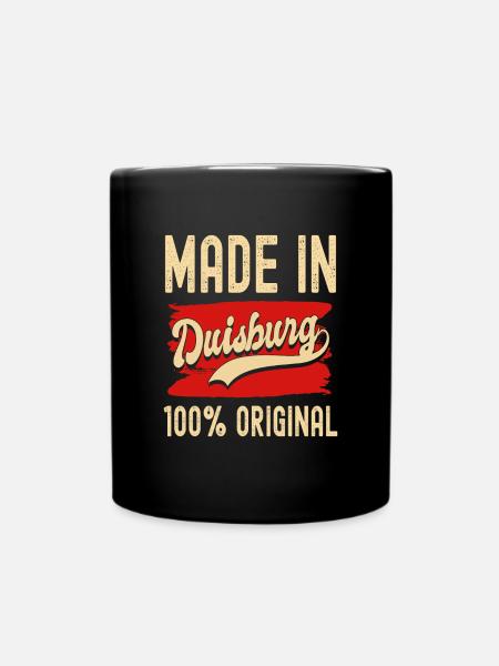 Duisburg - Tasse einfarbig - Schwarz