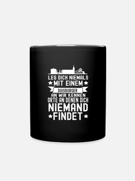 Duisburg - Tasse einfarbig - Schwarz