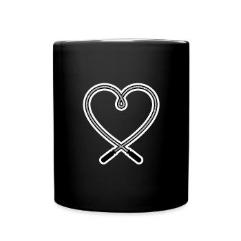 Weightlifting Weight Training Sport Fitness Heart - Full Colour Mug - black - Front
