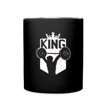 Weightlifting Weight Training Sport Fitness King King - Full Colour Mug - black - Front