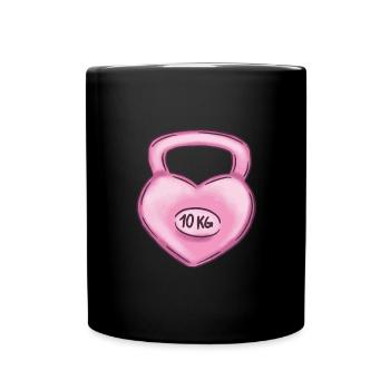 Weightlifting Weight Training Sport Fitness Trainer - Full Colour Mug - black - Front
