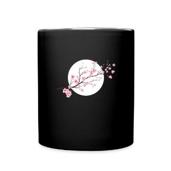 Fleurs de cerisier Printemps Japon Nature - Mug uni - noir - Devant
