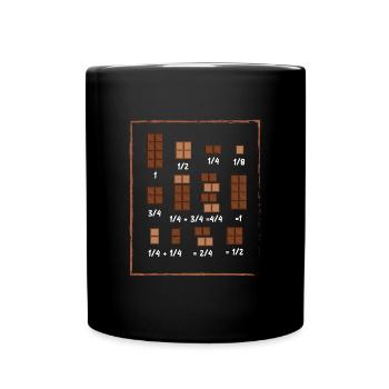Schoko Mathe Mathematik Mathe Schokolade - Tasse einfarbig - Schwarz - Vorne