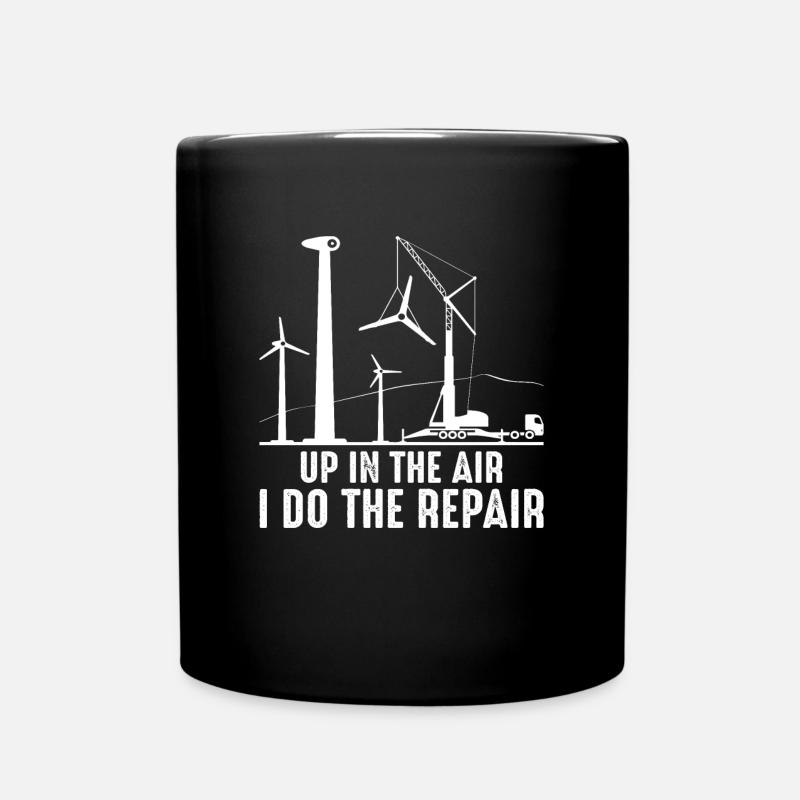 Technicien en éoliennes - Mug uni - noir