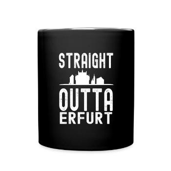 Erfurt Thüringen Skyline - Tasse einfarbig - Schwarz - Vorne