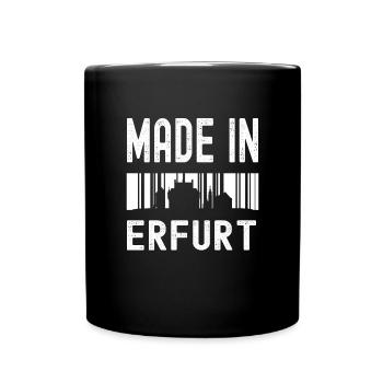 Erfurt Thüringen Skyline - Tasse einfarbig - Schwarz - Vorne