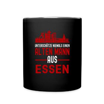 Essen Nordrhein Westfalen Stadt Skyline - Tasse einfarbig - Schwarz - Vorne