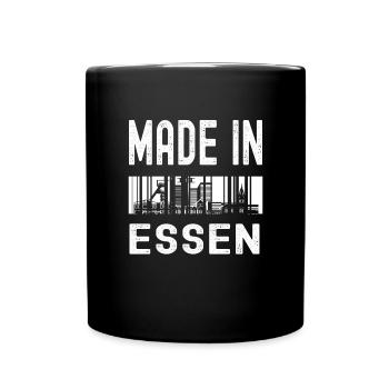 Essen Nordrhein Westfalen Stadt Skyline - Tasse einfarbig - Schwarz - Vorne