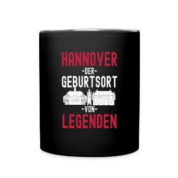 Freiburg Bayern Skyline - Tasse einfarbig - Schwarz - Vorne