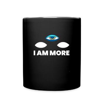I Am More Relax Yoga Yogi Drittes Auge - Tasse einfarbig - Schwarz - Vorne