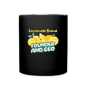 Lemonade Stand Fondateur et Pdg Limonade - Mug uni - noir - Devant