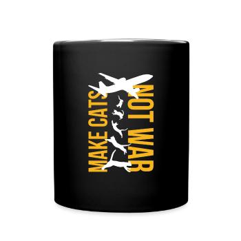 Faites des chats pas la guerre Paix mondiale Anti-guerre - Mug uni - noir - Devant