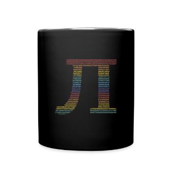 Pi Symbol Mathe Mathematik Zahlen Regenbogen - Tasse einfarbig - Schwarz - Vorne