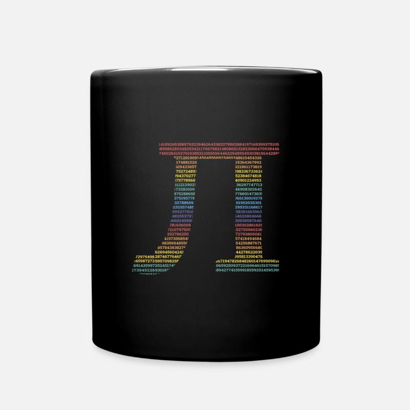 Pi Symbol Math Math Numbers Rainbow - Full Colour Mug - black