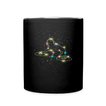 DJ -geformte Konstellationsscheibenjockey -Konstel - Tasse einfarbig - Schwarz - Vorne