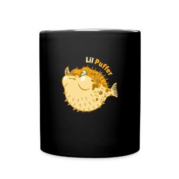 Lil Puffer Kugelfisch Fisch Meer - Tasse einfarbig - Schwarz - Vorne
