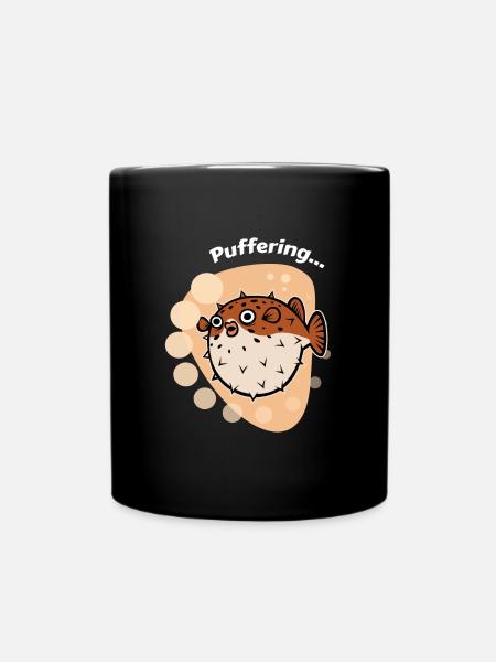 Tampon... Poisson-globe mer - Mug uni - noir