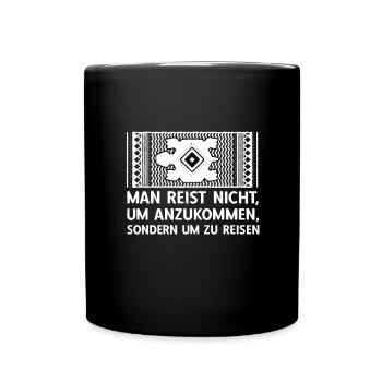 Afrika Liebhaber Tradition Reise Safari - Tasse einfarbig - Schwarz - Vorne