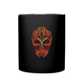 Africa Mask South Africa Tribe Aborigines - Full Colour Mug - black - Front